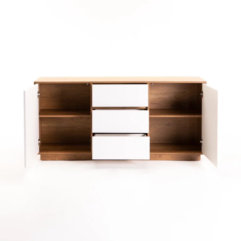 Jicama 2 Door 3 Drawer Sideboard - Black