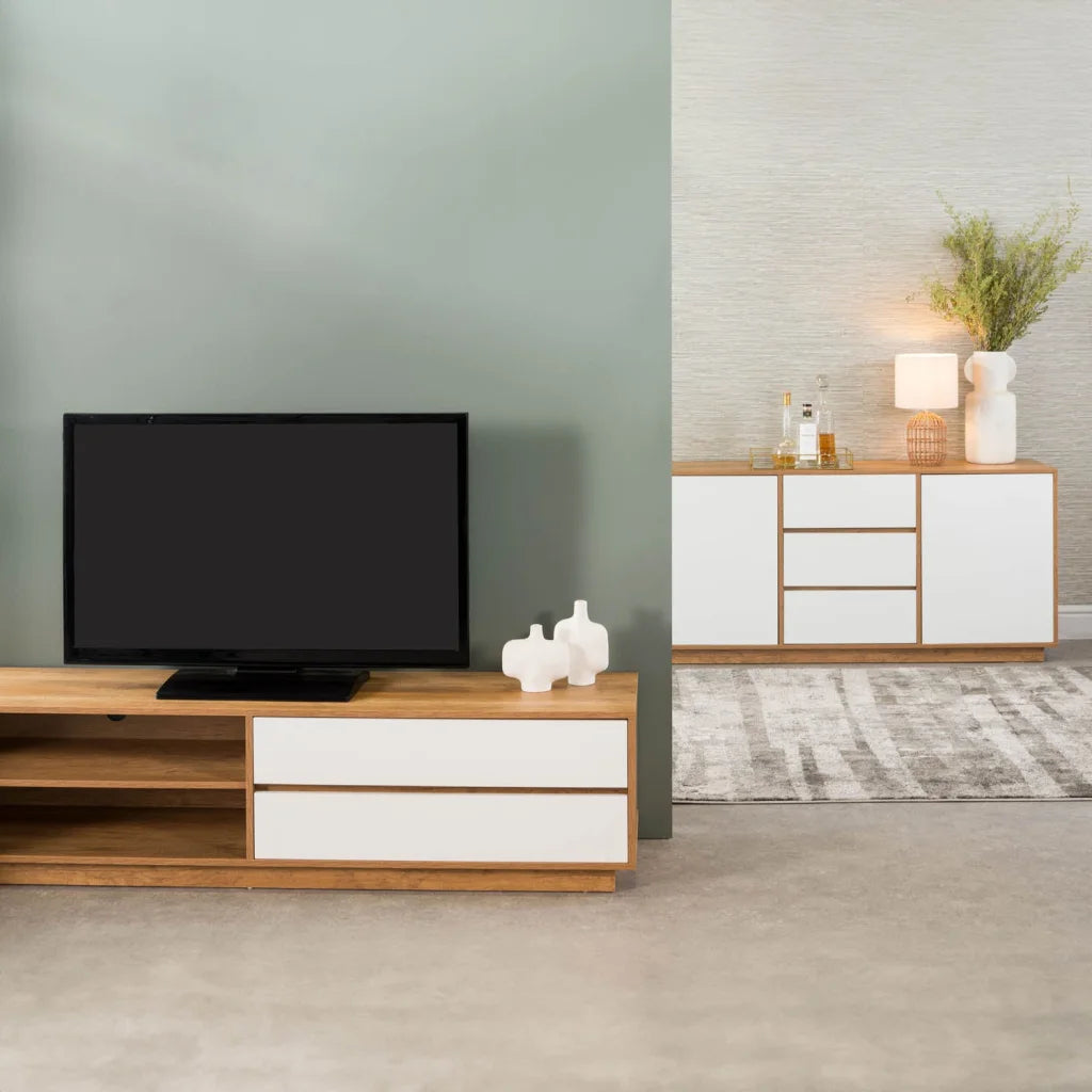 Jicama 2 Door 3 Drawer Sideboard - Black