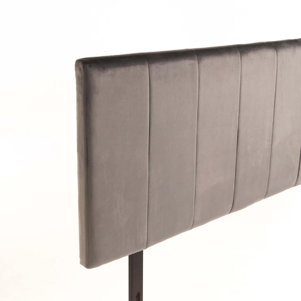 Rankin Velvet Headboad - Grey - King