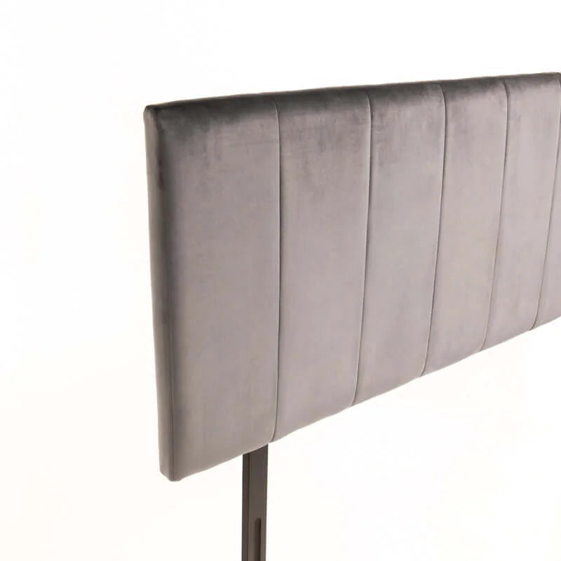 Rankin Velvet Headboad - Grey - Queen
