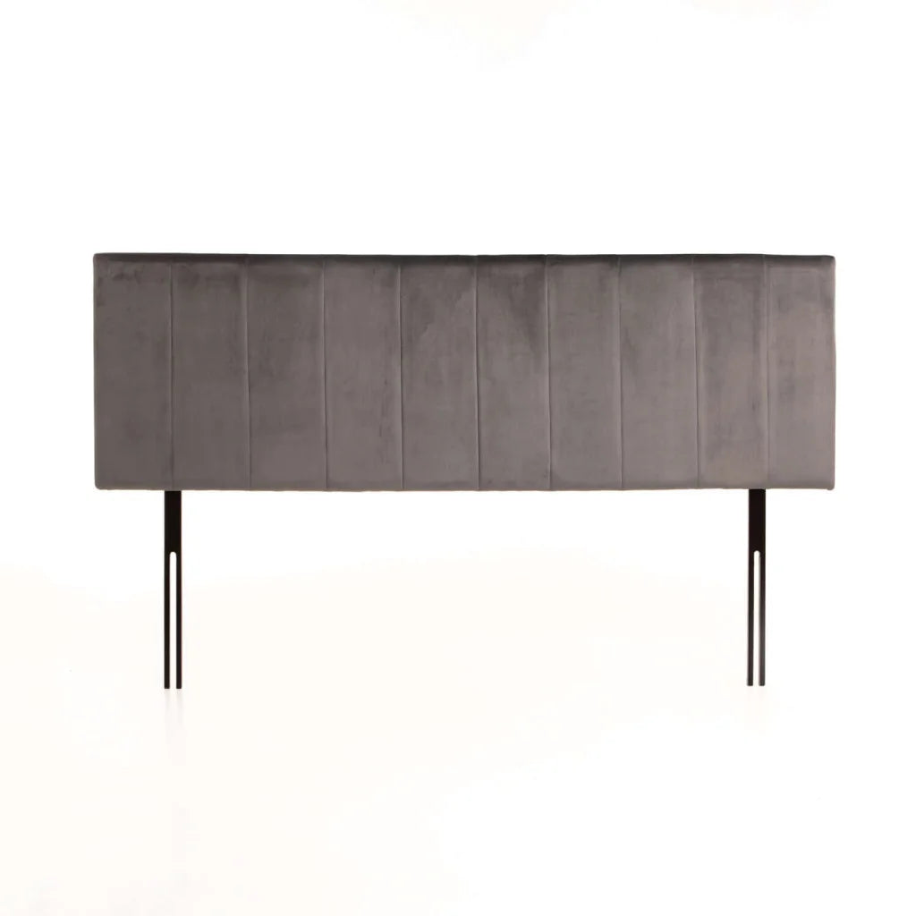 Rankin Velvet Headboad - Grey - King