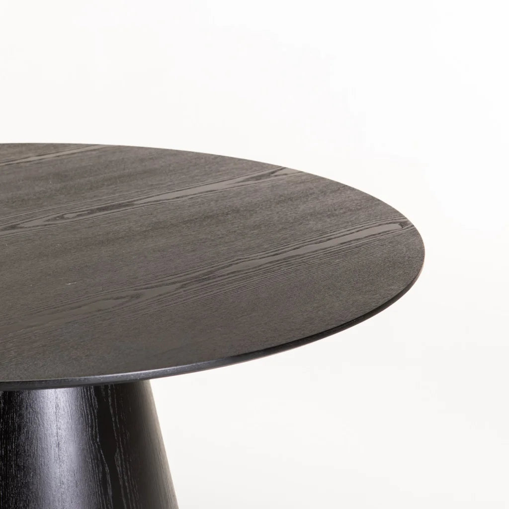 Tobby 120cm Round Dining Table - Black