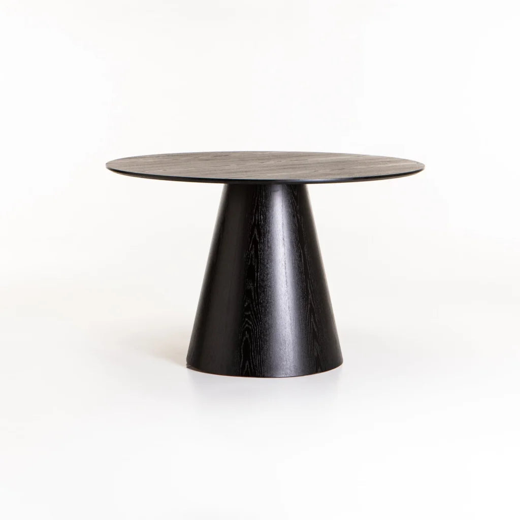 Tobby 120cm Round Dining Table - Black