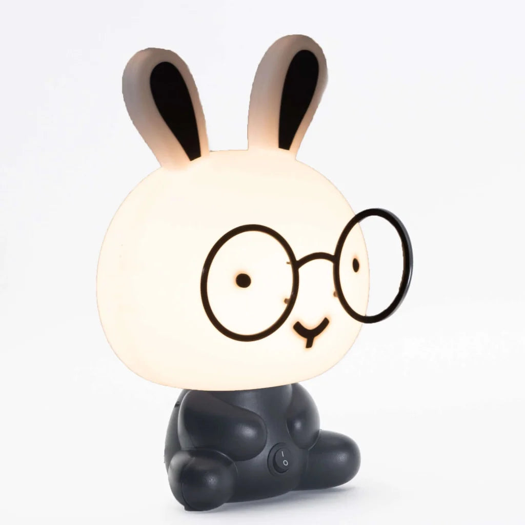 Baby Black & White Rabbit W/Glasses