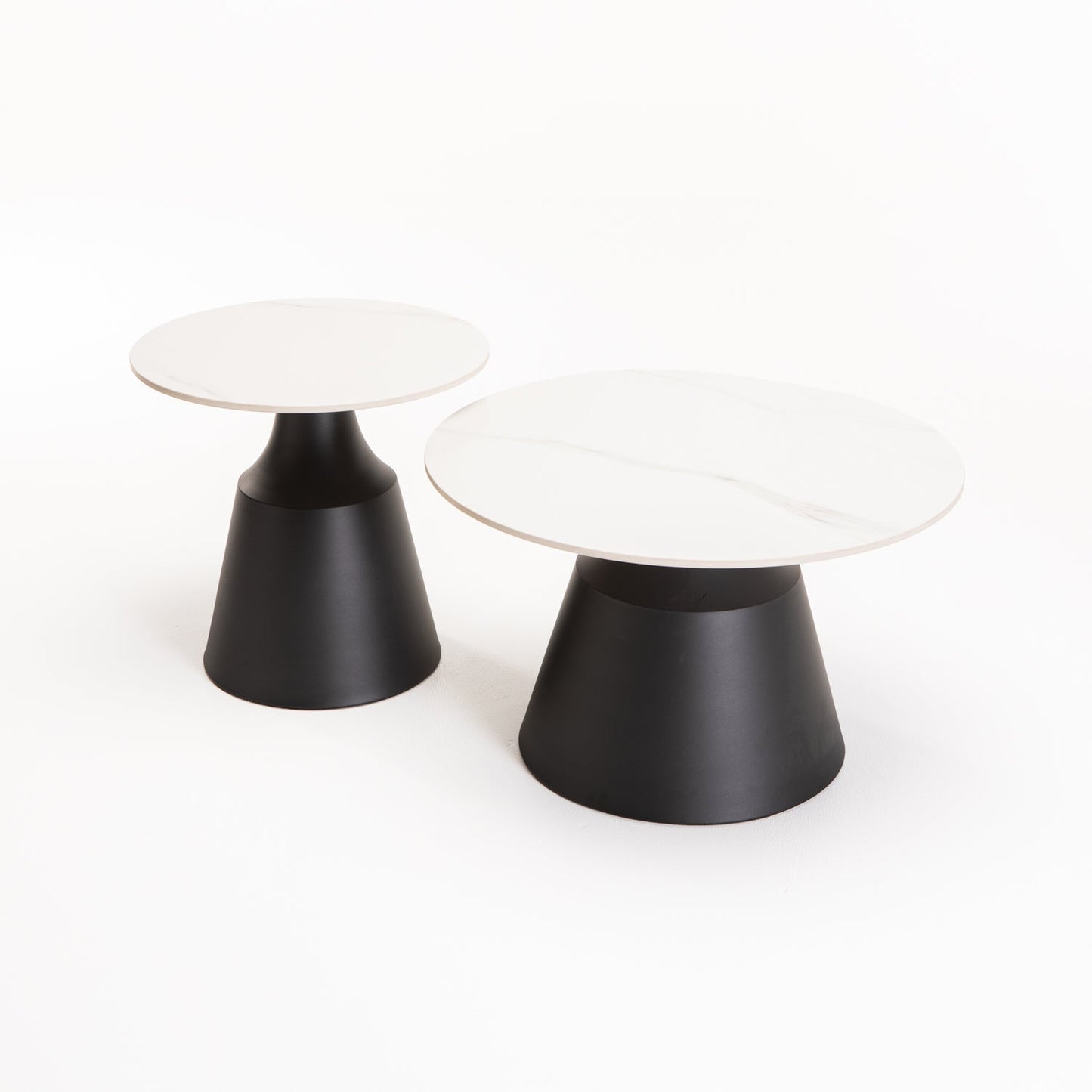 Isla Set of 2 Stone Top Coffee Table - White