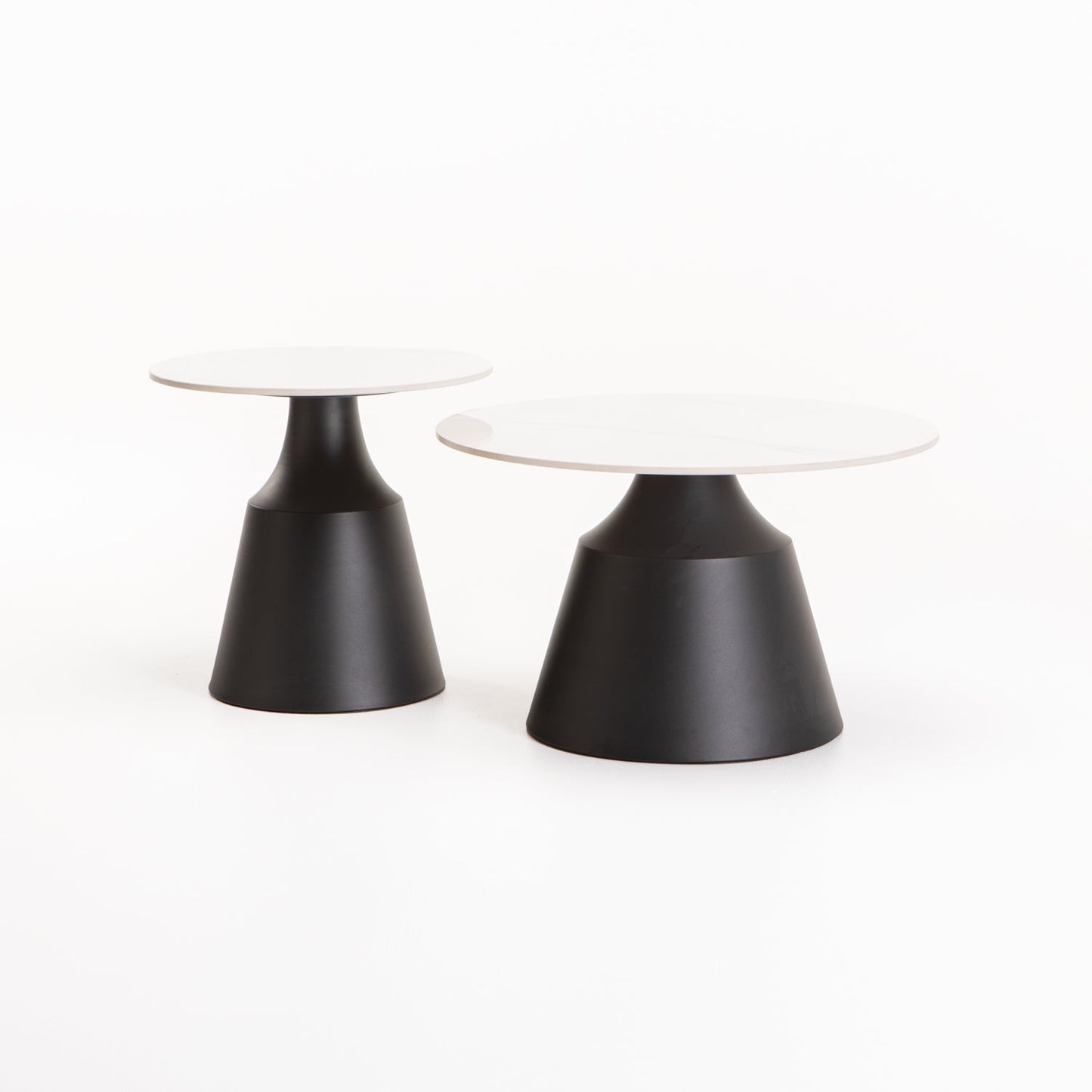 Isla Set of 2 Stone Top Coffee Table - White
