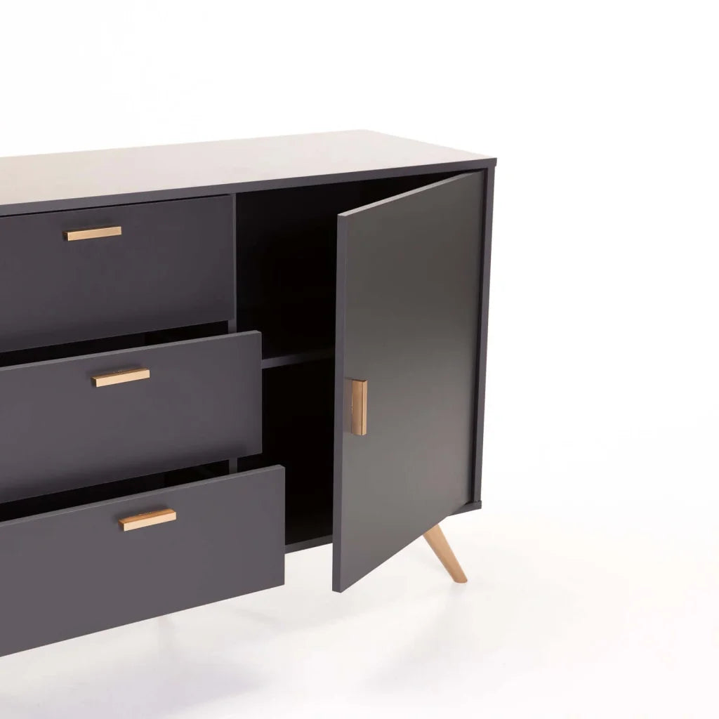 Succotash 2 Door 3 DrawerSideboard - Grey
