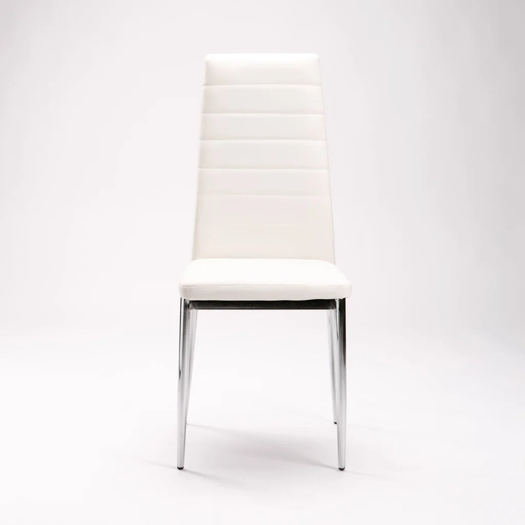 Mia Dining Leather Touch Chair - White