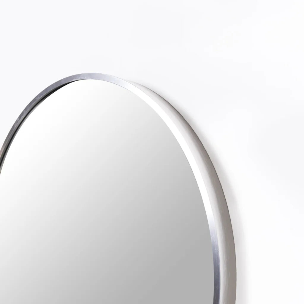 Naisha Round Mirror - Silver 80cm