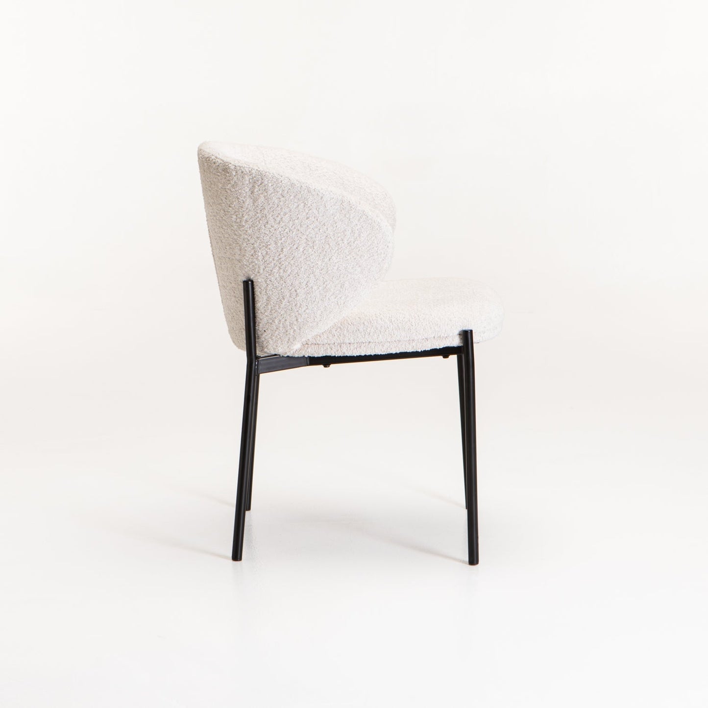 Lukie Fabric Dining Chair - Cream