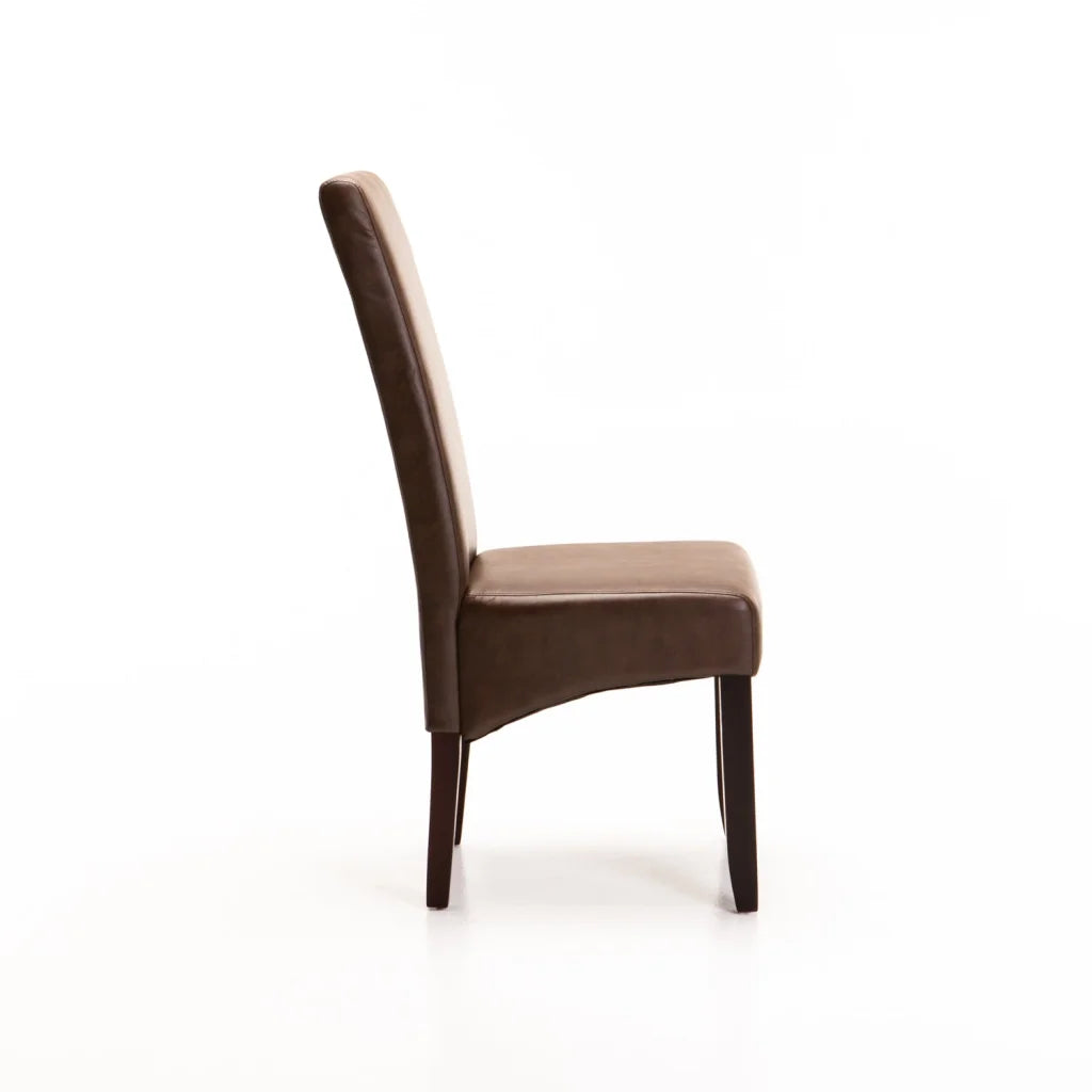 Koda Leather Touch Dining Chair - Walnut