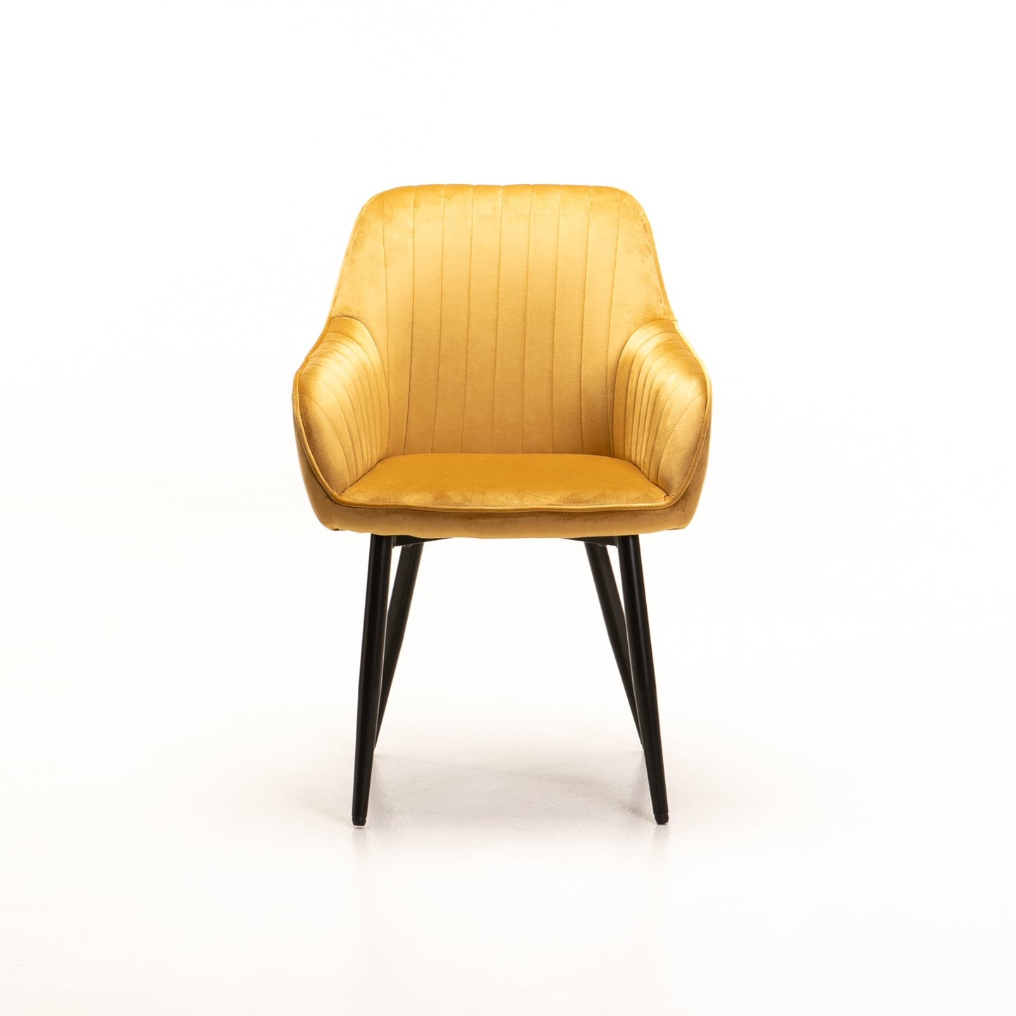 Decorotika Velvet Dining Chair - Mustard