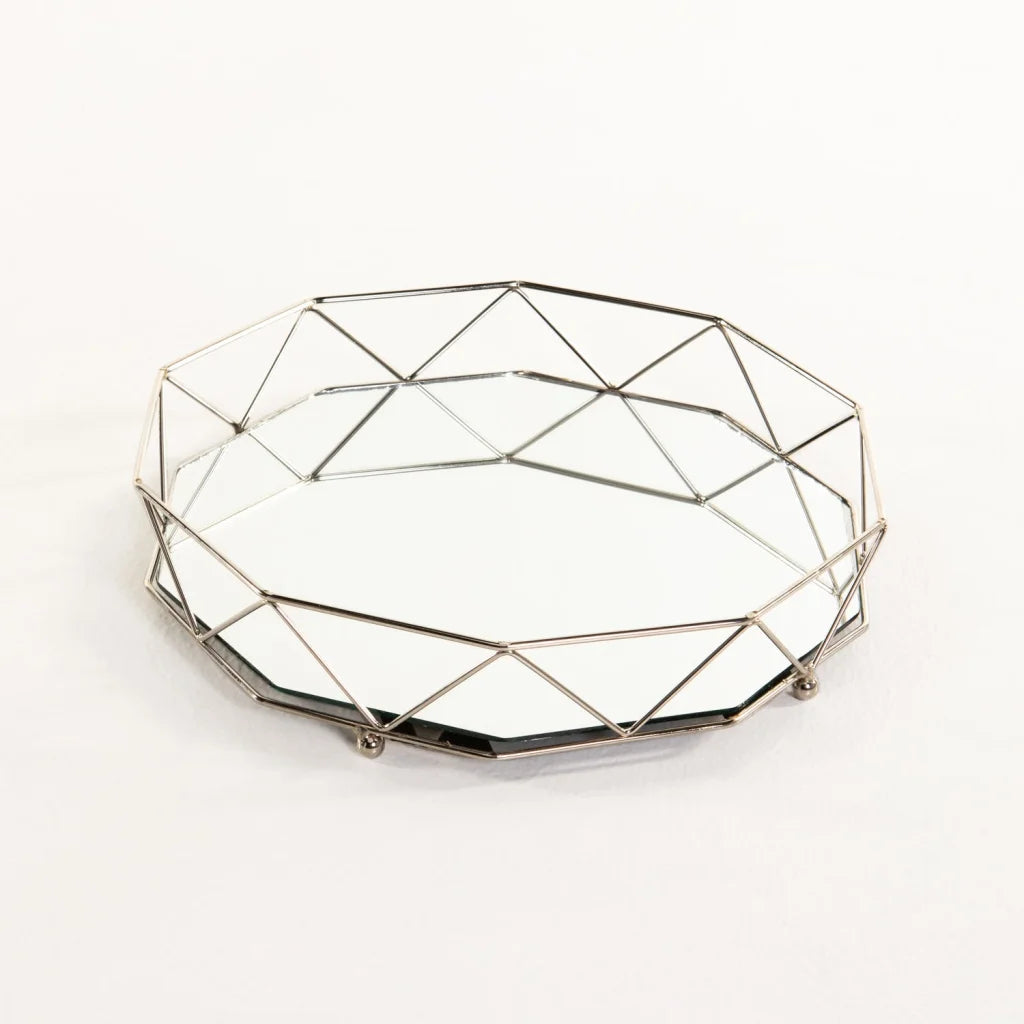Sophiah Set Of 2 Trays W/Mirror