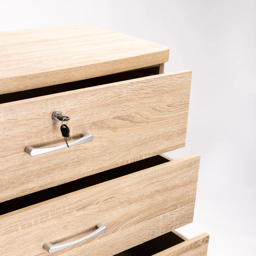 Barachiel 5 Drawer Chest - Oak