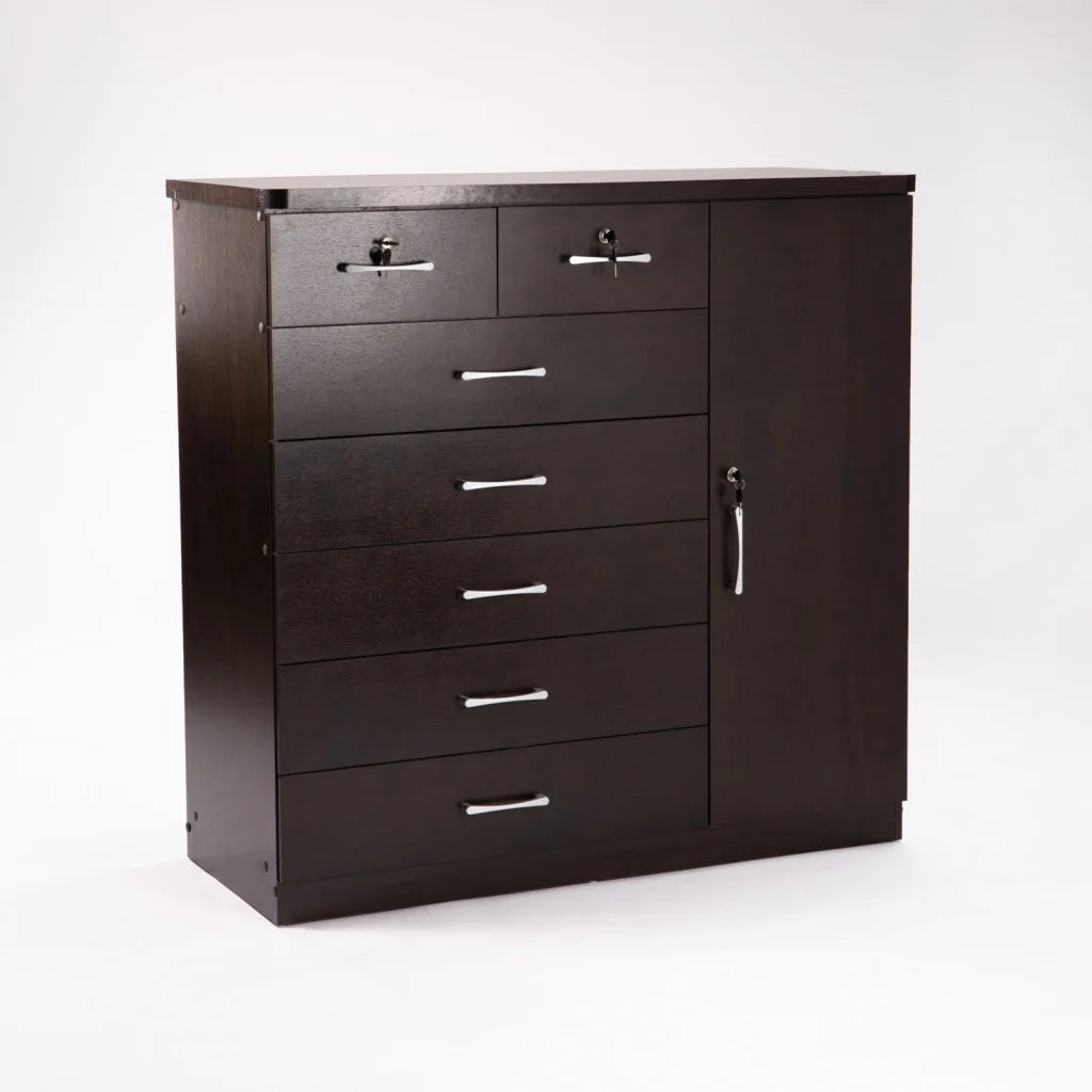Haniel 7 Drawer 1 Door Chest - Wenge
