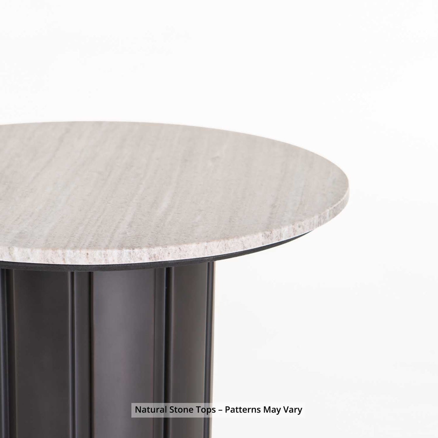 Astro Stone Top Round Coffee Table - 43cm H - Bronze