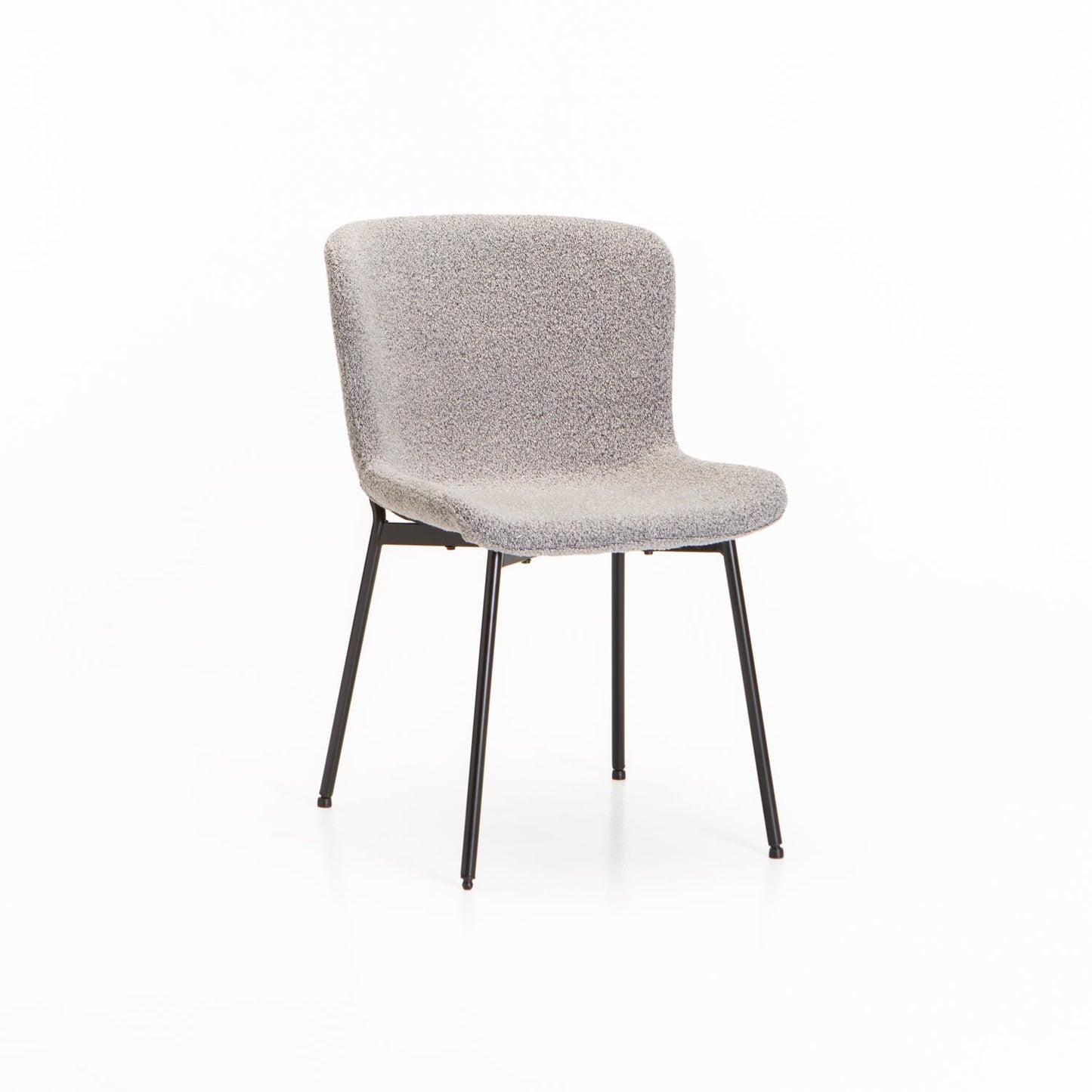 Arctic Boucle Indie Dining Chair - Grey