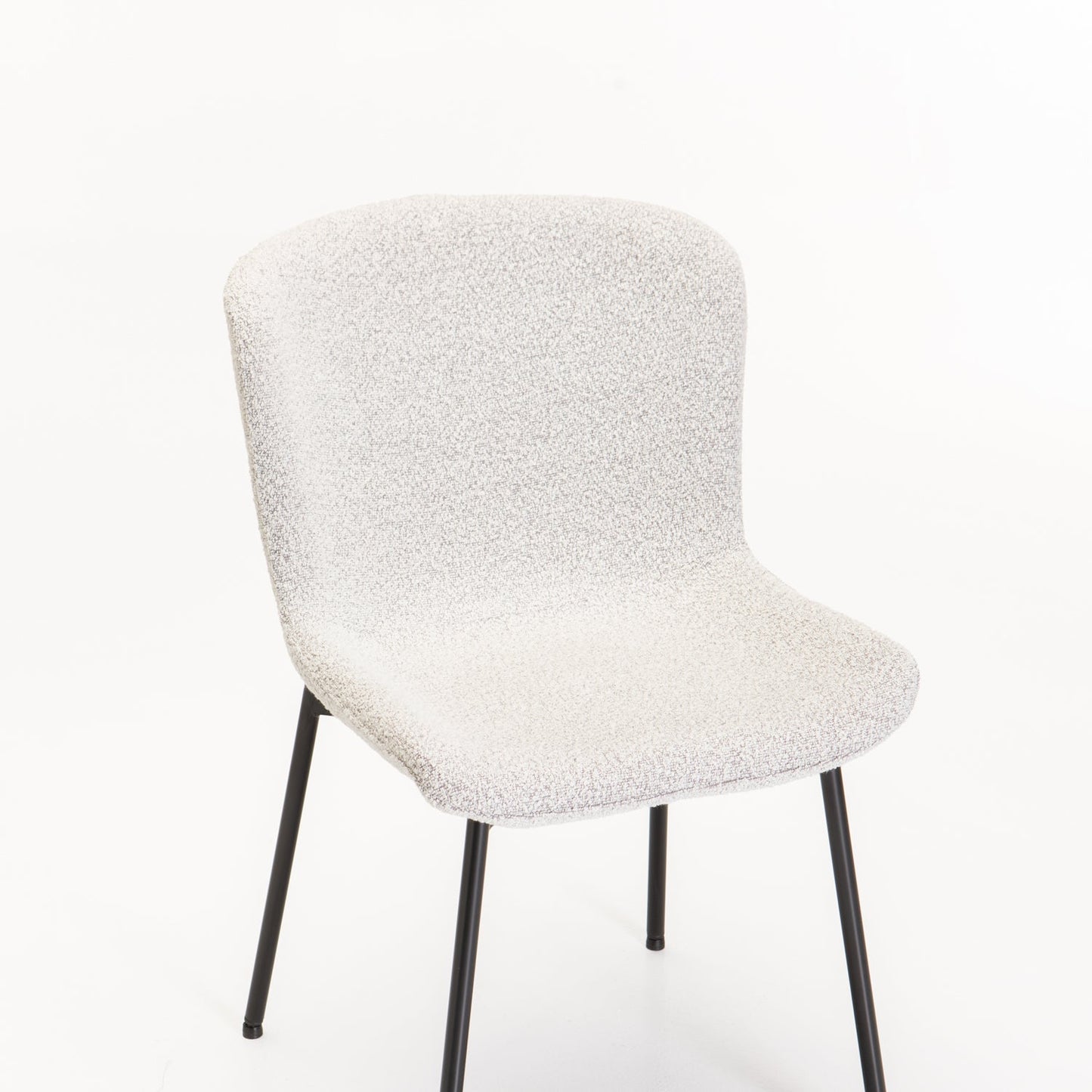 Arctic Boucle Indie Dining Chair - Cream