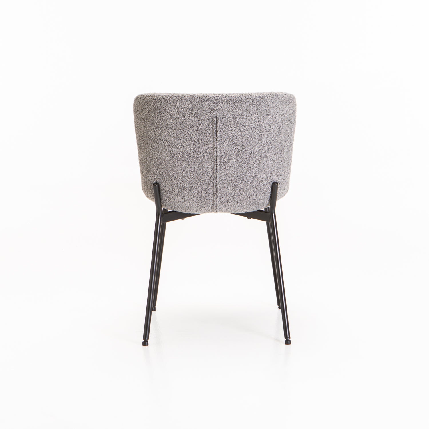 Arctic Boucle Indie Dining Chair - Grey