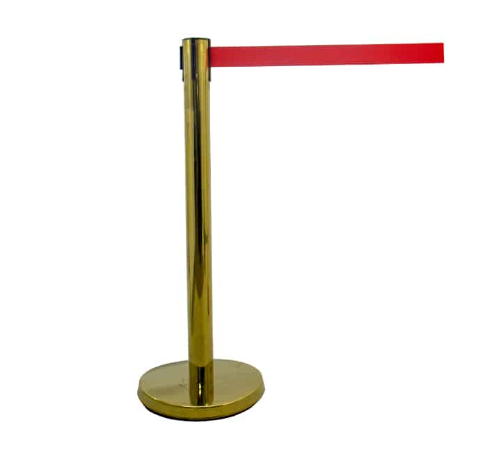 Gold Retractable Queue Barrier
