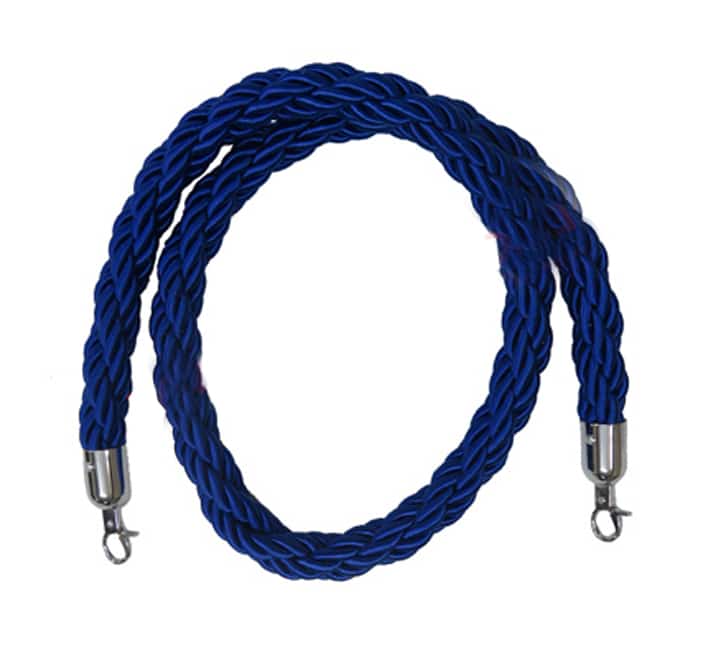 Twisted Stanchion Rope With Silver Clip