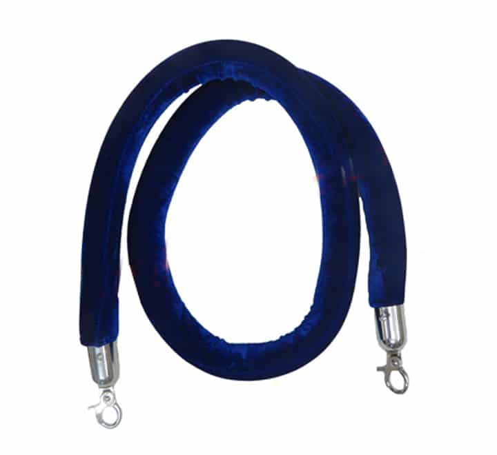Velvet Stanchion Rope With Silver Clip
