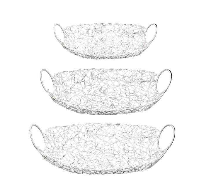 Tray white 3 pce