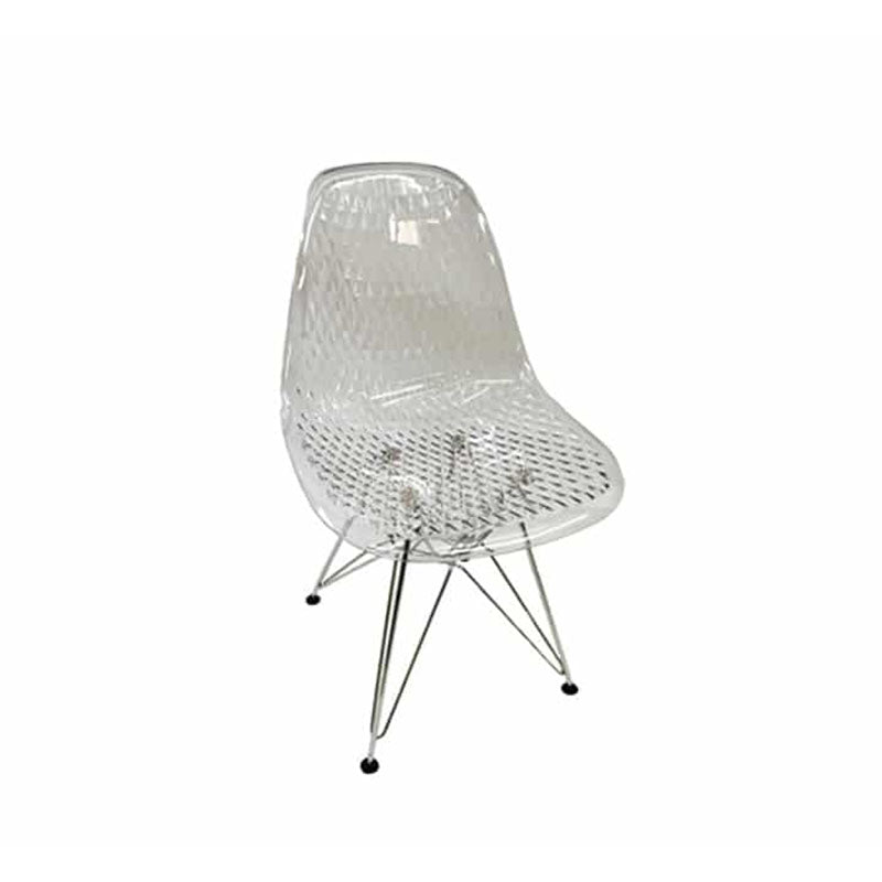 Clear Spider Chair with Metal Legs