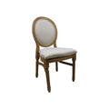 Louis Chair Plastic Wooden Look with Padded Back and Seat