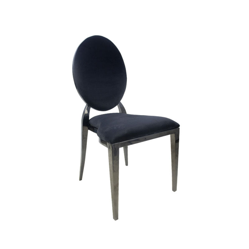 Velvet Dining Chair Black Frame