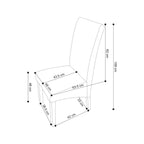 Koda Leather Touch Dining Chair - Litchi Brown