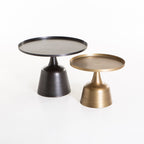 Britt Set Of 2 Tables- Bronze/Brass Antique