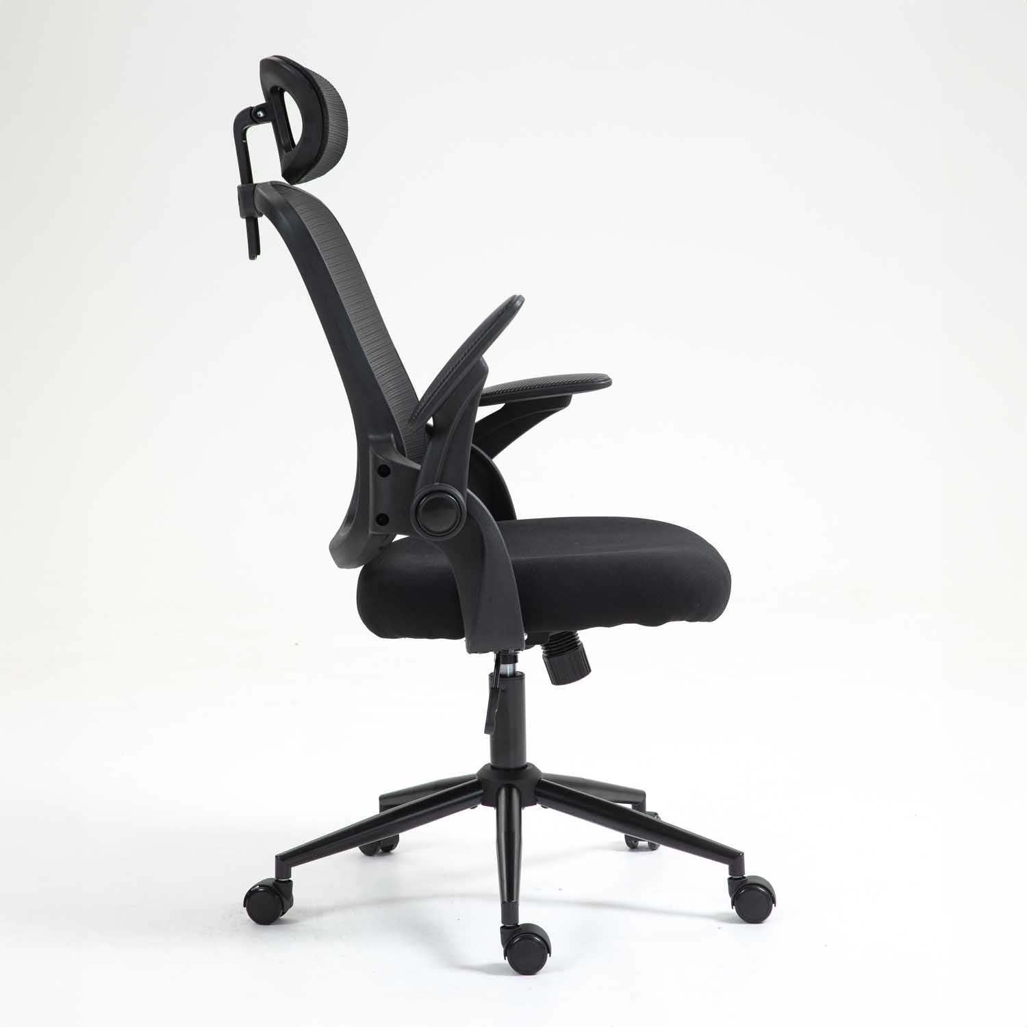 Lint Ergonomic Office Chair with Headrest AH612 - Black