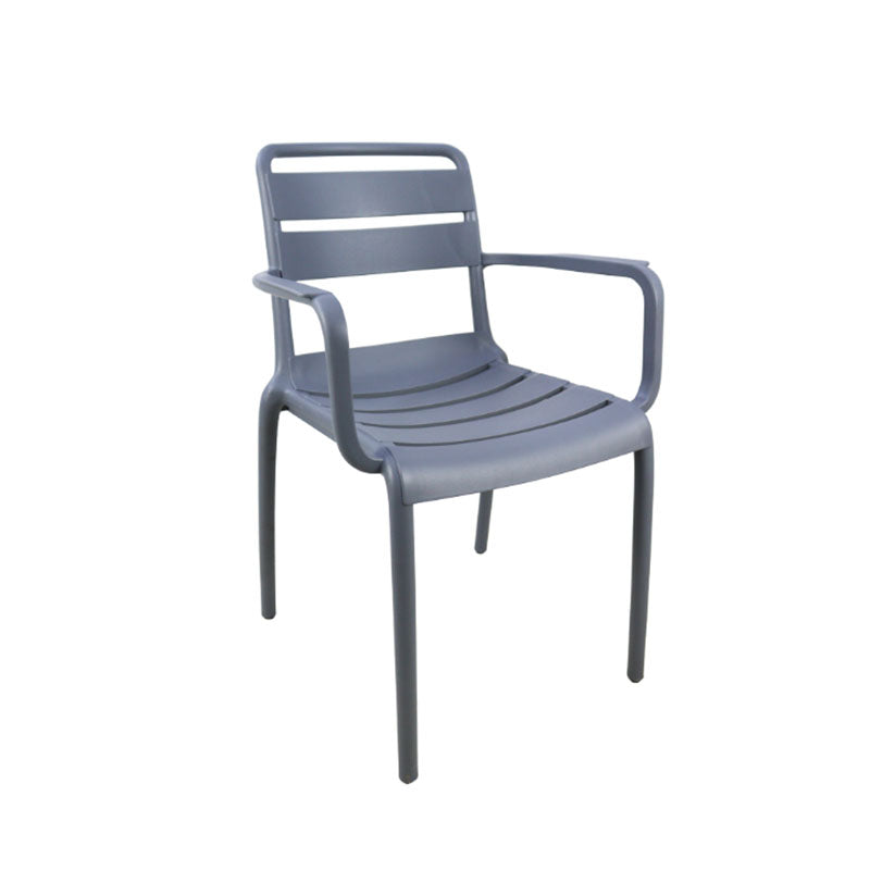 Plastic Arm Chair Slatted