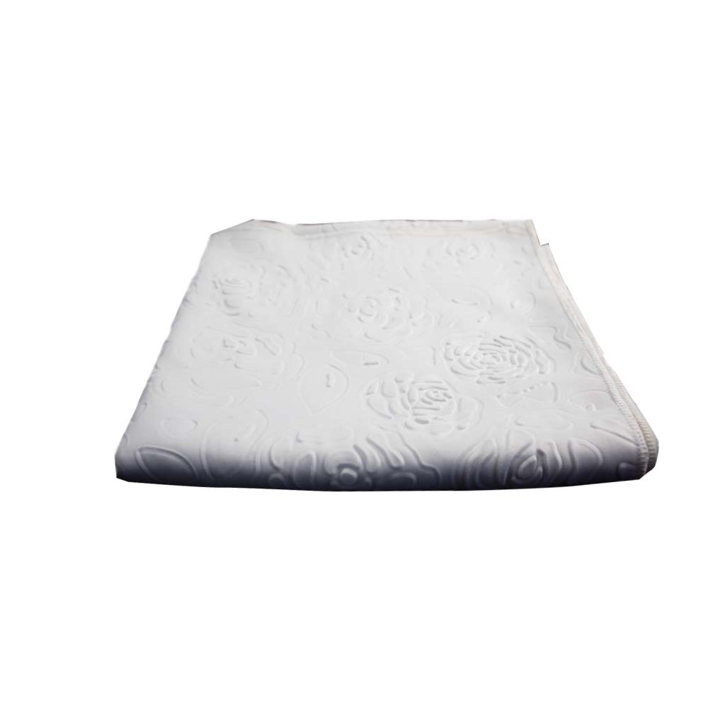 Rose Pattern Table Runner White