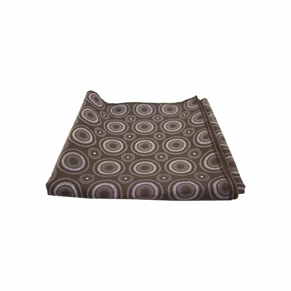 Tshwe Table Runner Brown Big Circles