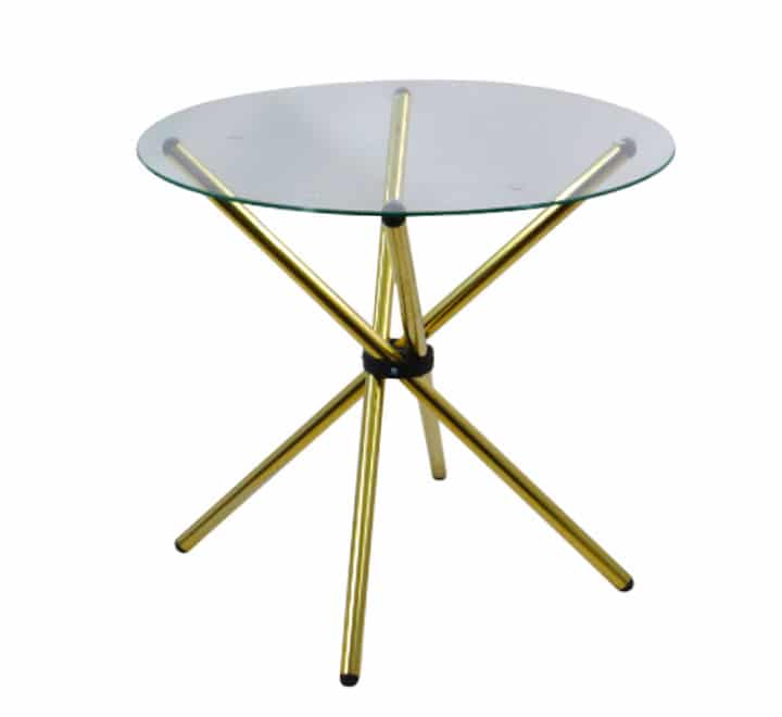 Round Glass Table With Metal Legs