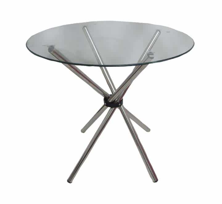 Round Glass Table With Metal Legs
