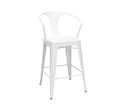 Replica Tolix Bar Chair With Arms - White
