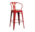 Replica Tolix Bar Chair With Arms - Red