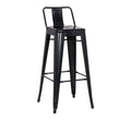 Replica Low Back Tolix Bar Stool - Black