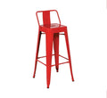 Replica Low Back Tolix Bar Stool - Red