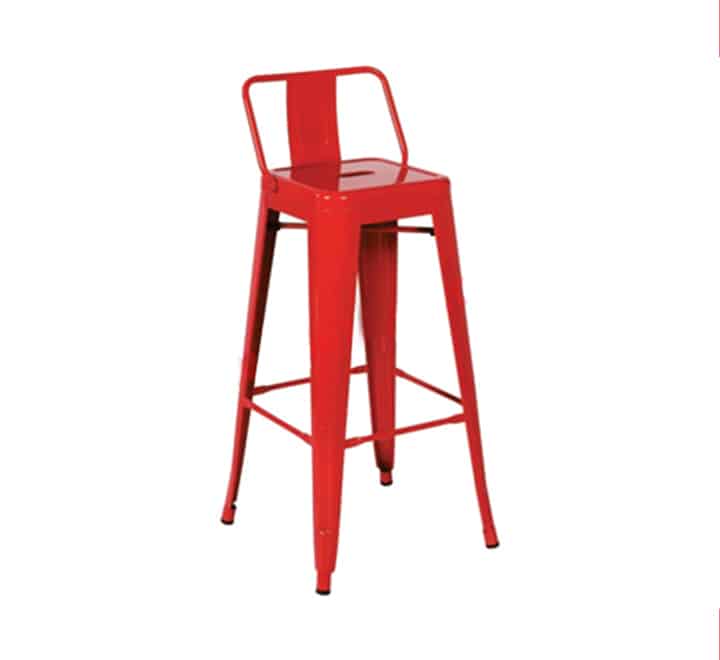 Replica Low Back Tolix Bar Stool - Red