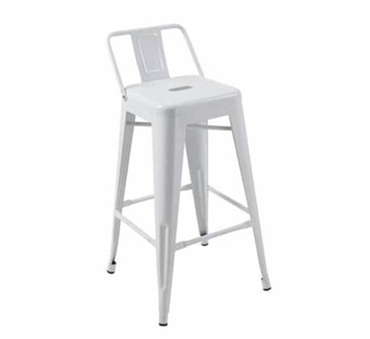 Replica Low Back Tolix Bar Stool - White