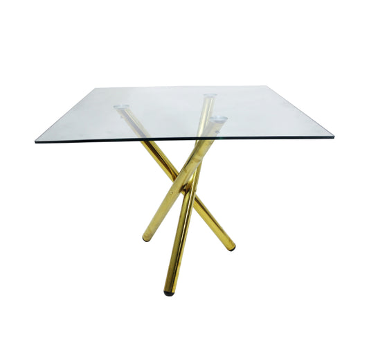Square Glass Top Dining Table