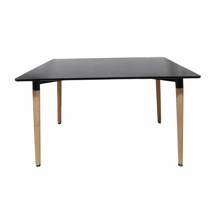 Rectangular black dining table 120x80cm