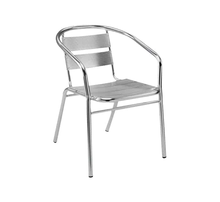 Aluminium chair silver