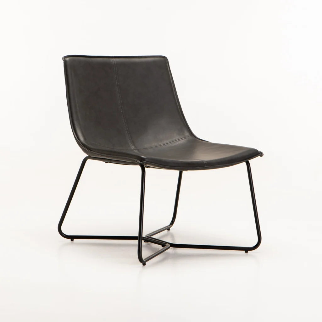 Armriti Leather Chair - Dark Grey