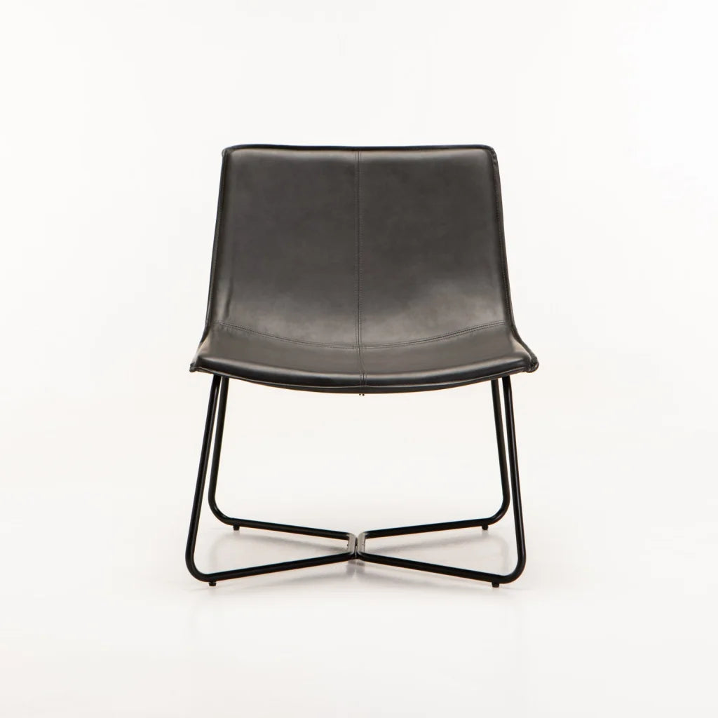 Armriti Leather Chair - Dark Grey