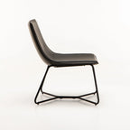 Armriti Leather Chair - Dark Grey